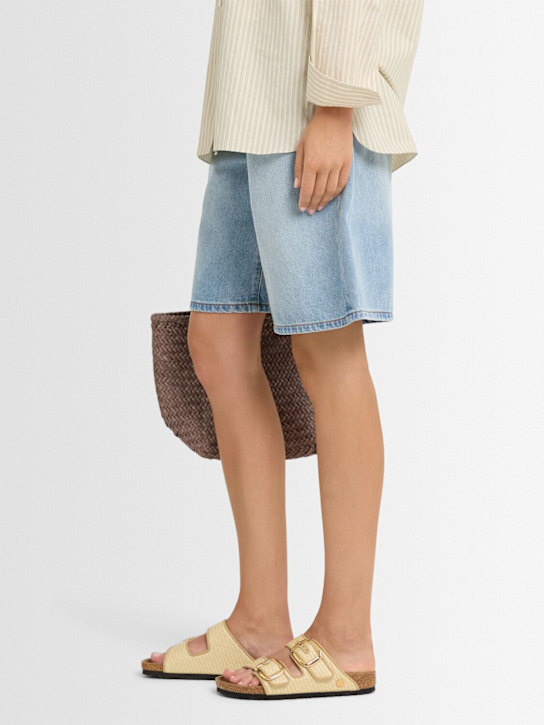 BIRKENSTOCK: Arizona Big Buckle raffia sandals - women_1 | Luisa Via Roma