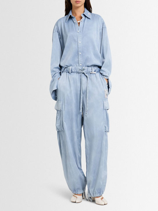 Mihara Yasuhiro: Satin cargo wide pants - women_1 | Luisa Via Roma