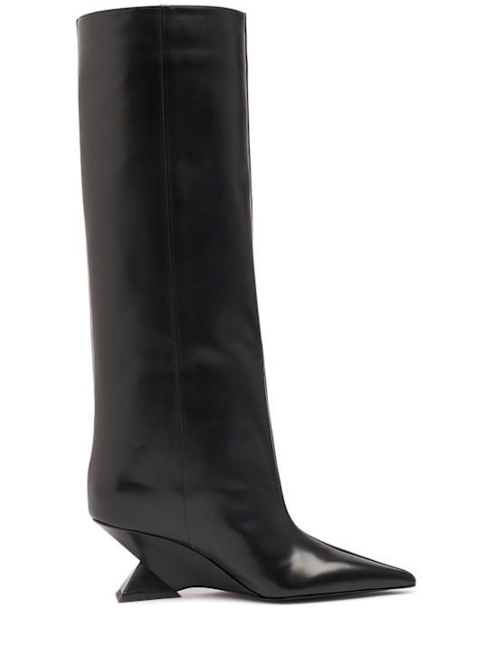 The Attico: 60mm Cheope leather tube boots - women_0 | Luisa Via Roma