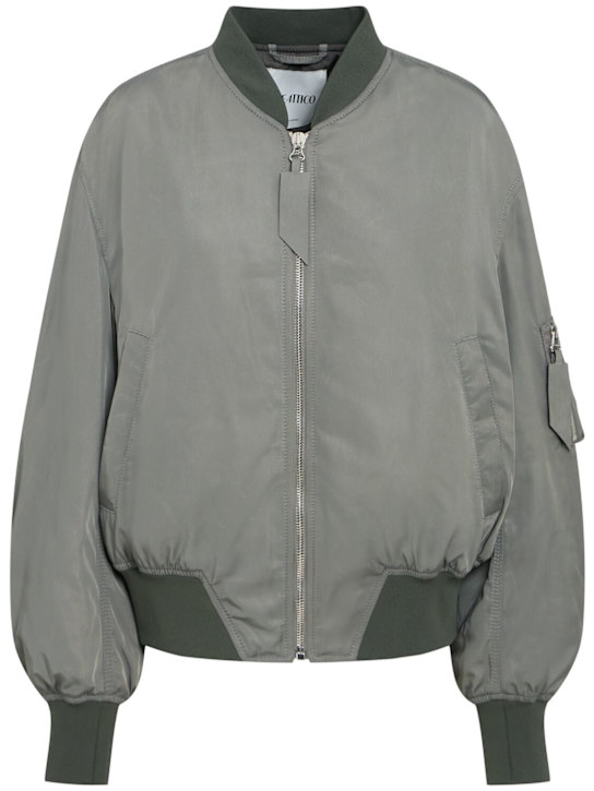 The Attico: Tech bomber jacket - Grey - women_0 | Luisa Via Roma