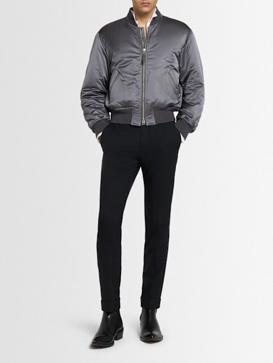 Tom Ford: Soft silk satin bomber jacket - men_1 | Luisa Via Roma