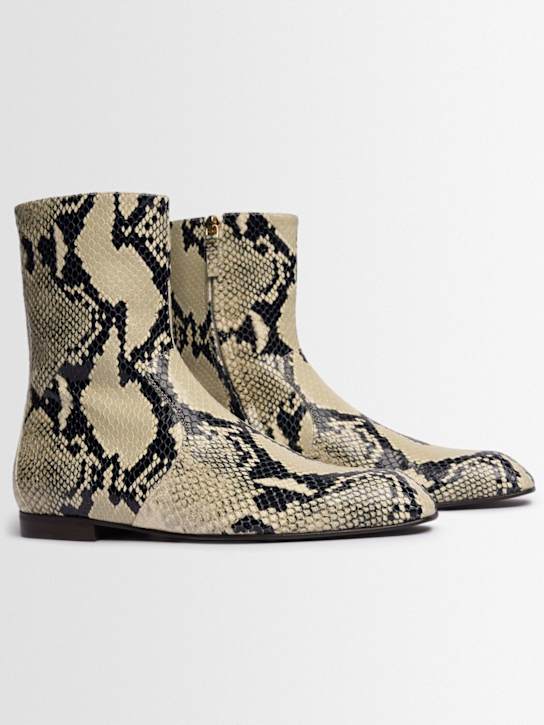 Khaite: Colt python print ankle boots - Natural - women_1 | Luisa Via Roma