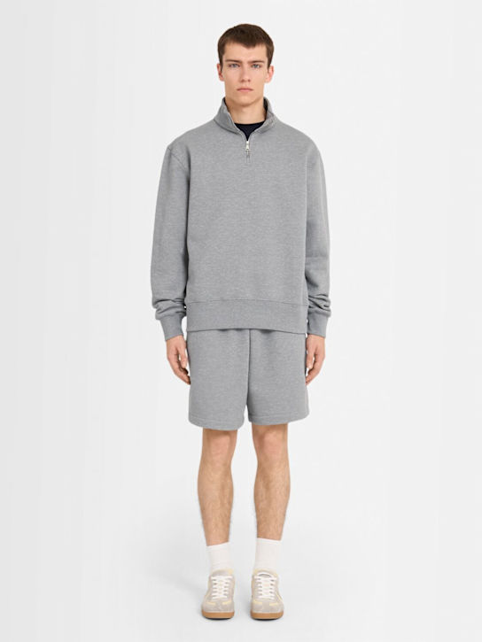 The Core: ハーフジップ コットンスウェットシャツ - グレー - men_1 | Luisa Via Roma