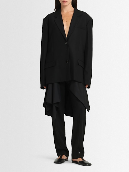 Eenk: Transformable wool blend blazer - Black - women_1 | Luisa Via Roma
