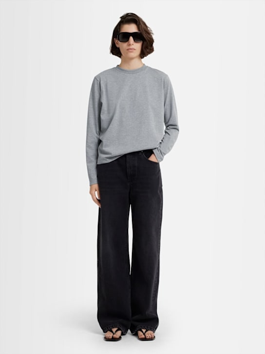 Annagreta: Marlene long-sleeve jersey t-shirt - Grey - women_1 | Luisa Via Roma