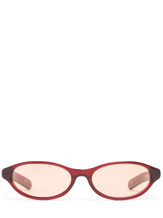 Flatlist Eyewear: Olympia acetate sunglasses w/ brown lens - women_0 | Luisa Via Roma