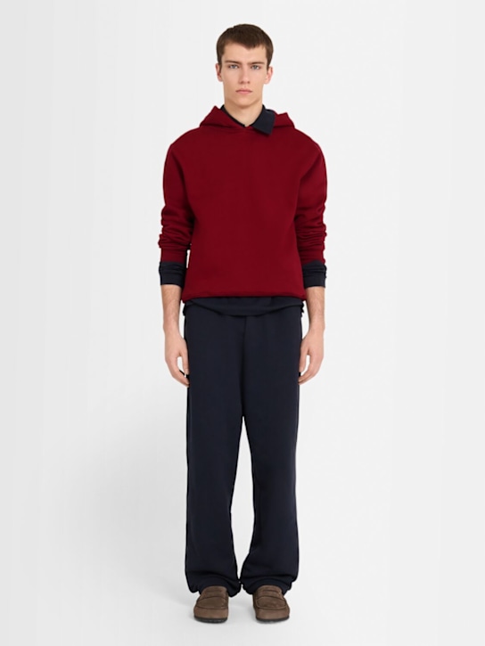 The Core: Pantalon droit en coton - Bleu - men_1 | Luisa Via Roma