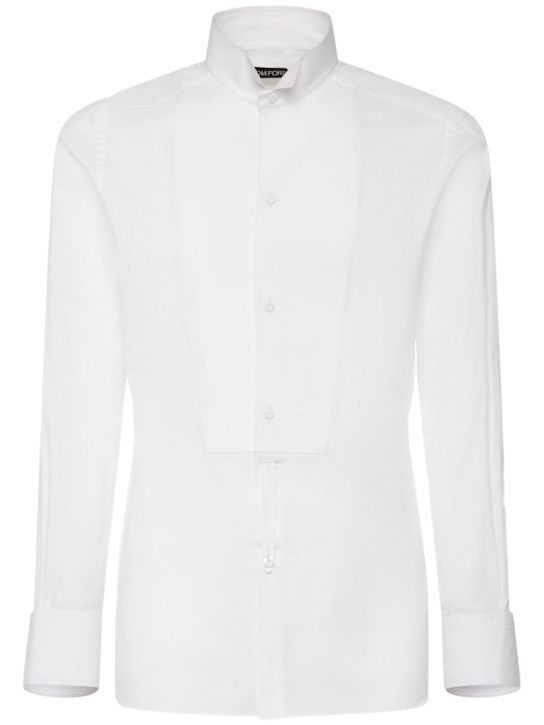 Tom Ford: Cocktail voile evening shirt - White - men_0 | Luisa Via Roma