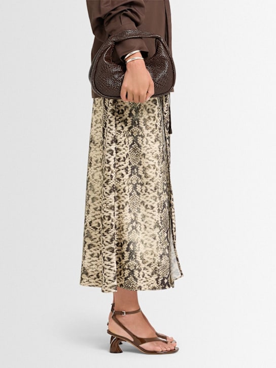 Dries Van Noten: 65mm Patent leather sandals - Dark Brown - women_1 | Luisa Via Roma