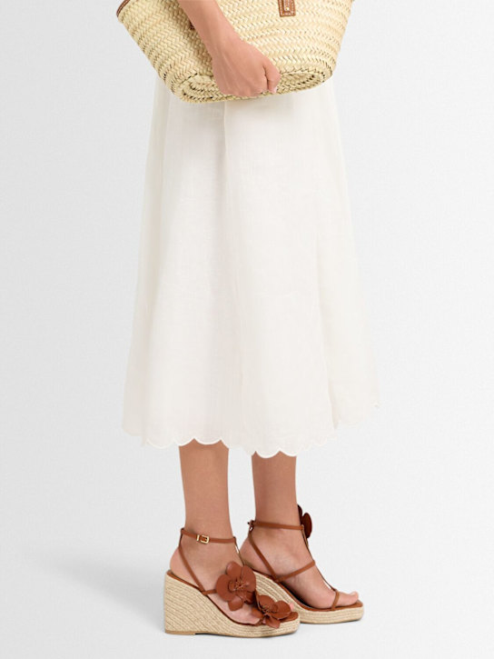 Zimmermann: 110mm Orchid leather wedges - women_1 | Luisa Via Roma