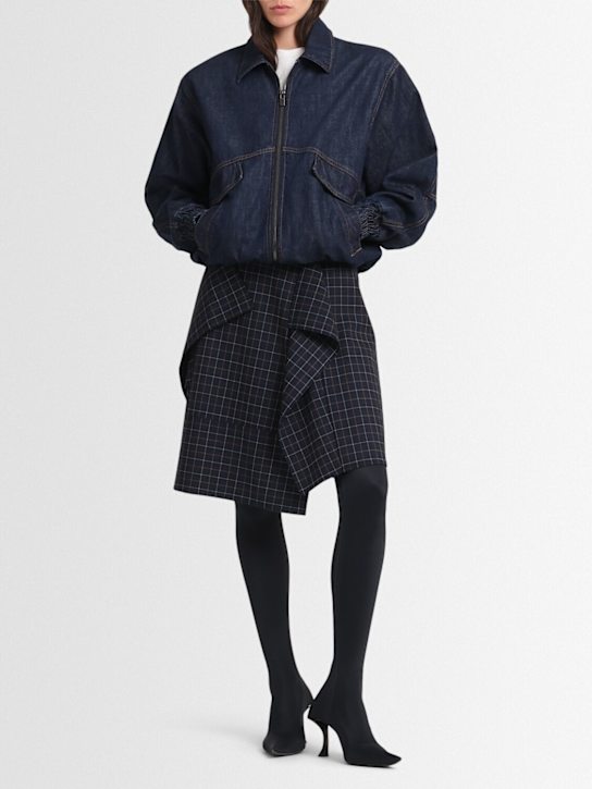 Eenk: Asymmetrical poly blend mini skirt - women_1 | Luisa Via Roma