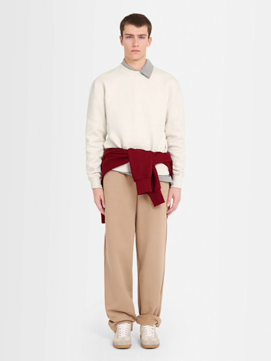 The Core: Crewneck cotton sweatshirt - Beige - men_1 | Luisa Via Roma