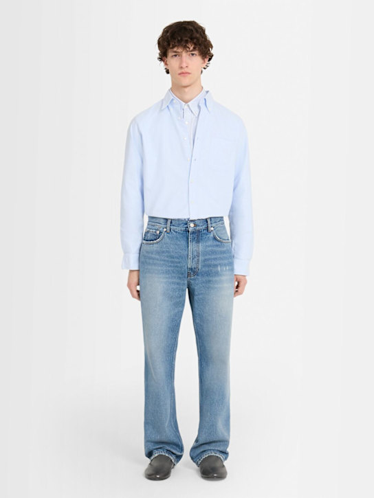 The Core: コットンオックスフォードシャツ - ブルー - men_1 | Luisa Via Roma