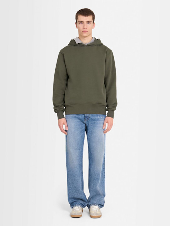 The Core: Cotton sweatshirt hoodie - Military Green - men_1 | Luisa Via Roma