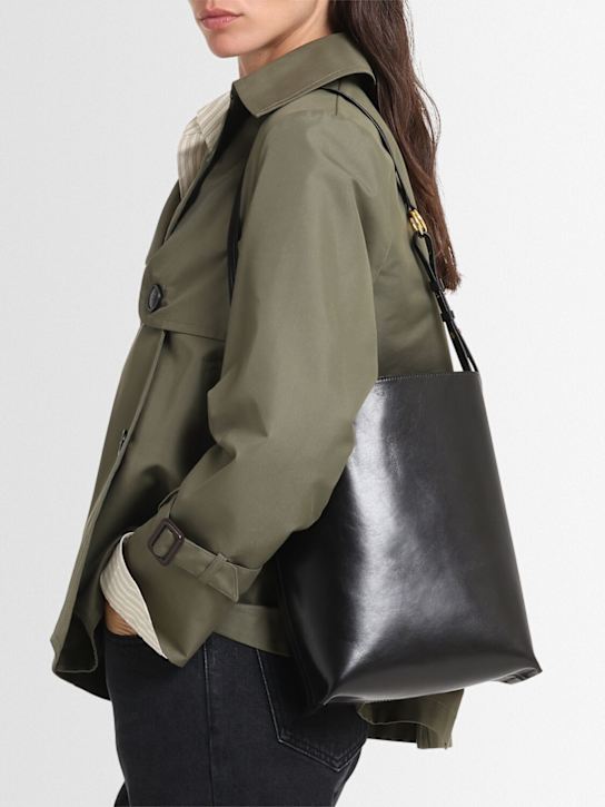 Eenk: Classic Bucket leather shoulder bag - Black - women_1 | Luisa Via Roma