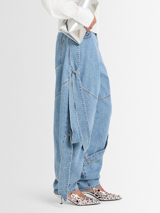 The Attico: 50mm Grid slingbacks - Silver - women_1 | Luisa Via Roma