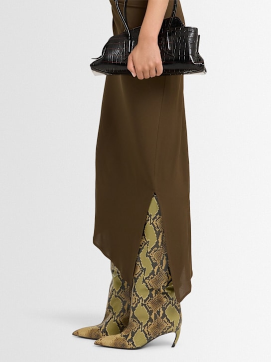 The Attico: 65mm hohe Stiefeletten aus Stretch-Leder „Lea“ - Black/Sahara - women_1 | Luisa Via Roma