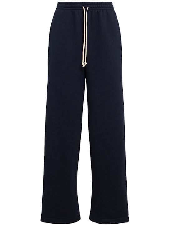Annagreta: Pantaloni Eva in felpa di cotone - Blu - women_0 | Luisa Via Roma
