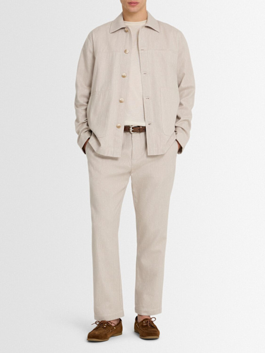 Frescobol Carioca: Oscar slim fit drawstring pants - men_1 | Luisa Via Roma