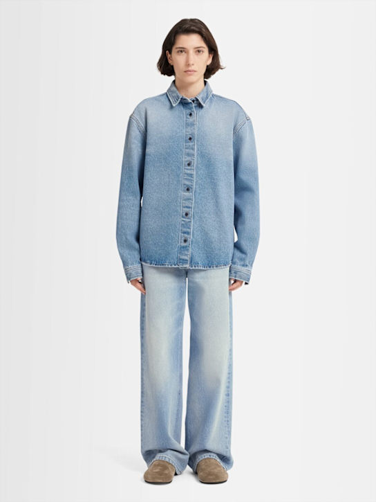 Annagreta: Luce denim overshirt - Light Blue Wash - women_1 | Luisa Via Roma