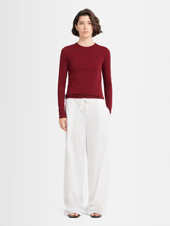 Annagreta: Sofia long-sleeve stretch jersey t-shirt - Red - women_1 | Luisa Via Roma