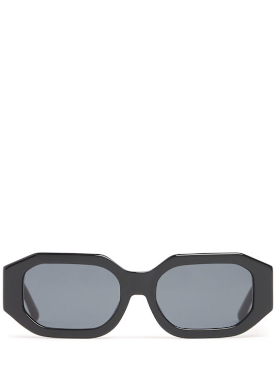The Attico: Occhiali da sole Blake in bio acetato - Nero/Grigio - women_0 | Luisa Via Roma