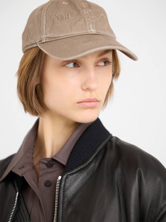 The Attico: Embroidered canvas cap - women_1 | Luisa Via Roma