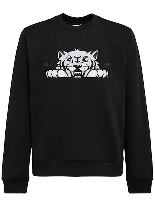 Kenzo Paris: Kenzo happy tiger slim sweatshirt - men_0 | Luisa Via Roma