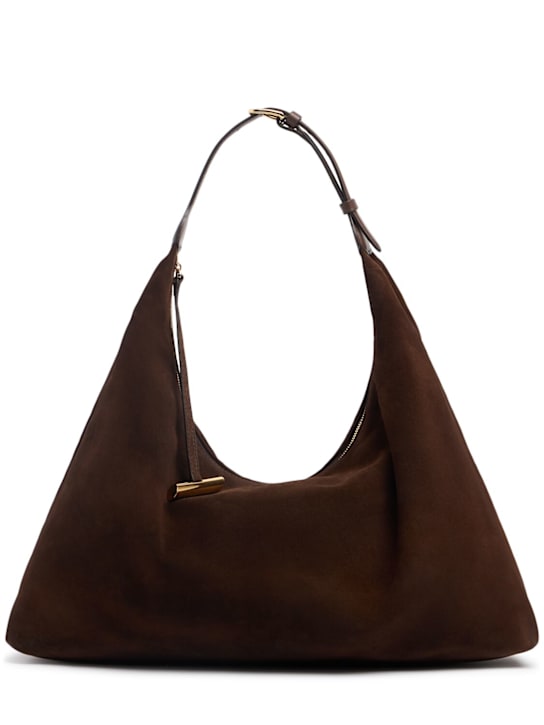 Liffner: Pillow Hobo suede shoulder bag - women_0 | Luisa Via Roma
