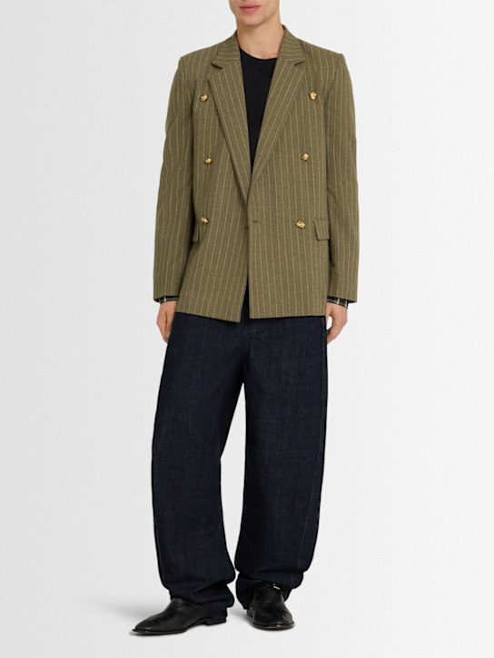 Eenk: Wool blend blazer - Khaki - men_1 | Luisa Via Roma