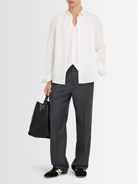 Eenk: Layered cotton shirt - White - men_1 | Luisa Via Roma