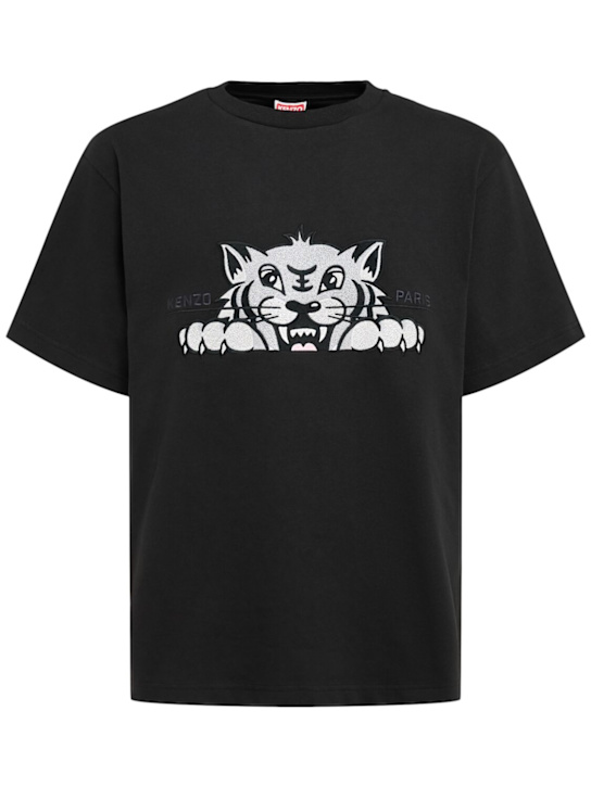 Kenzo Paris: Kenzo happy embroidered oversize t-shirt - men_0 | Luisa Via Roma