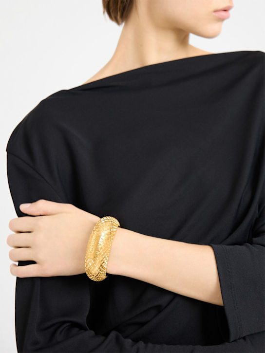 Balmain: Signature Grid brass bracelet - women_1 | Luisa Via Roma