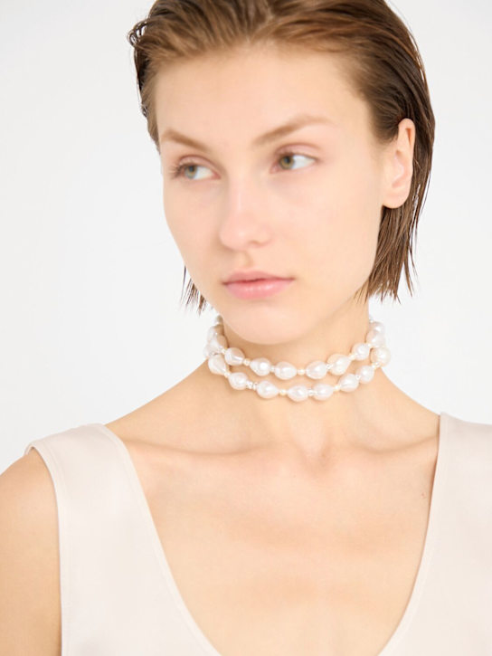 Magda Butrym: Faux pearl double wrap necklace - women_1 | Luisa Via Roma