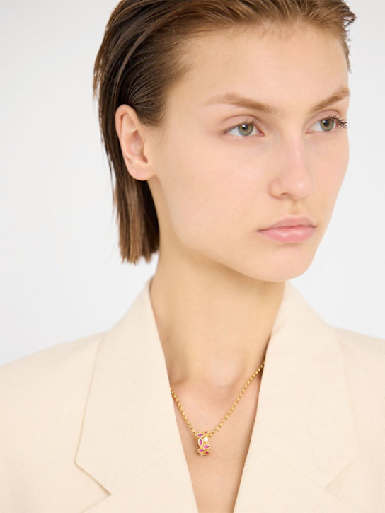 Peracas: Amelia Twist long necklace - Fucshia - women_1 | Luisa Via Roma