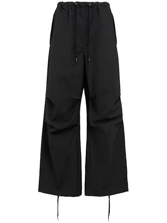 Acne Studios: Parla crinkled wide pants - Black - women_0 | Luisa Via Roma