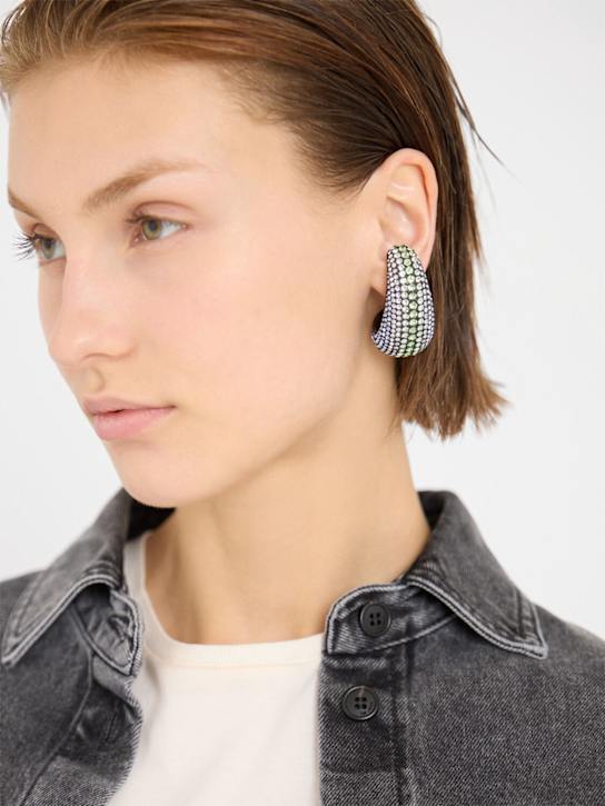 Swarovski: Orecchini a cerchio grandi Sublima con cristalli - women_1 | Luisa Via Roma