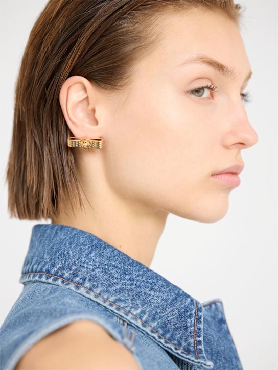 Versace: Ribbon stud earrings - women_1 | Luisa Via Roma