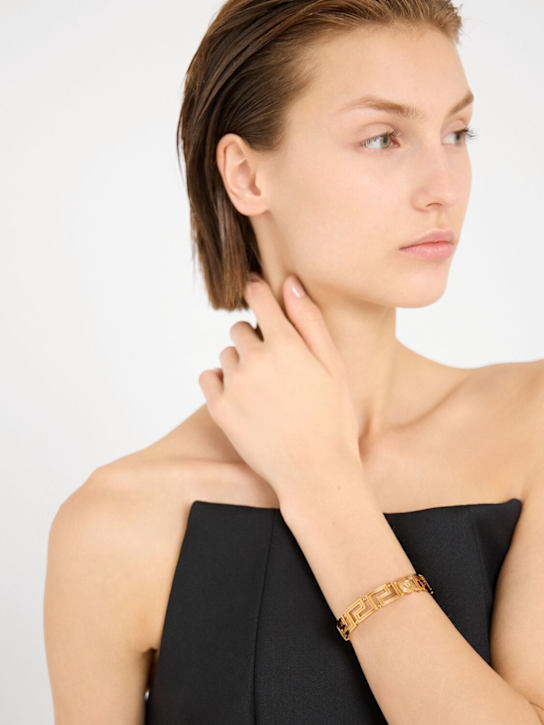 Versace: Greek motif & medusa cuff bracelet - women_1 | Luisa Via Roma