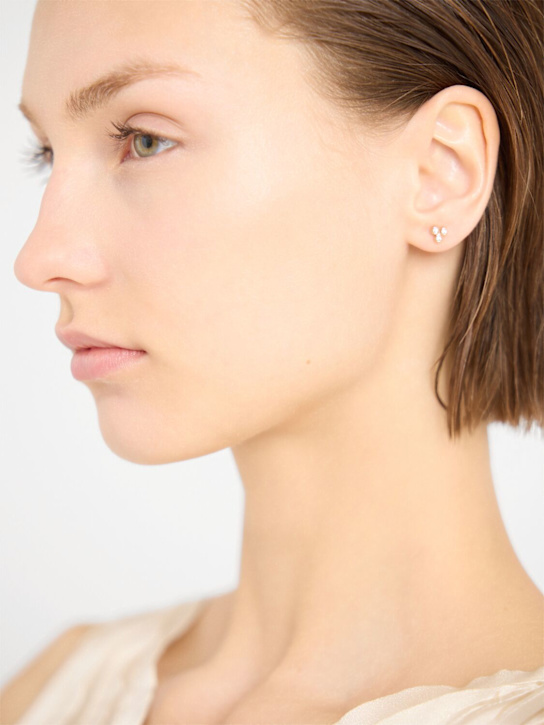 Maria Black: Triad 14kt gold & diamond mono earring - Gold/Crystal - women_1 | Luisa Via Roma