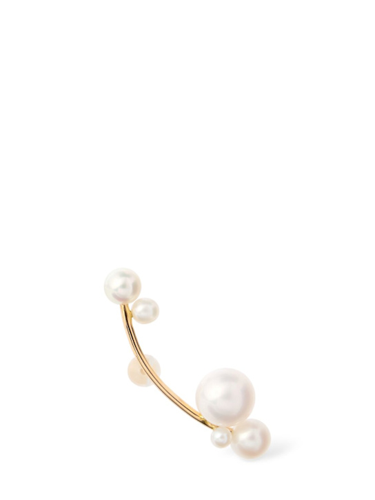 Sophie Bille Brahe: Stellari 14kt gold & pearl mono earring - women_0 | Luisa Via Roma