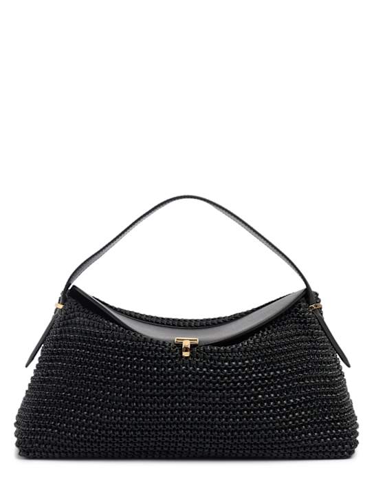 Toteme: T-Lock woven leather top handle bag - women_0 | Luisa Via Roma