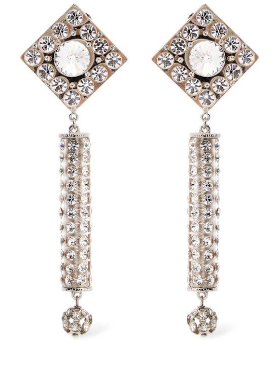 Crystal earrings w/ pendant - Thumbnail 1