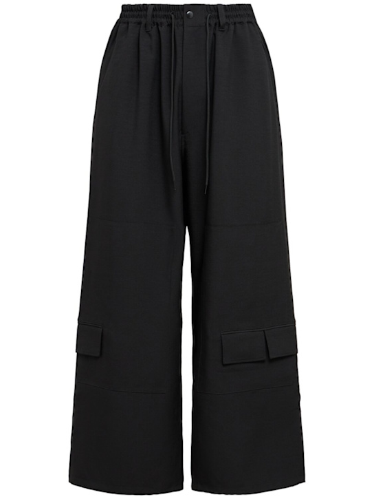 Y-3: Tech wide pants - men_0 | Luisa Via Roma