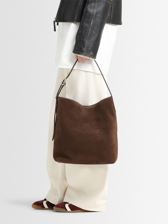 Liffner: Slouch Bucket suede tote bag - women_1 | Luisa Via Roma