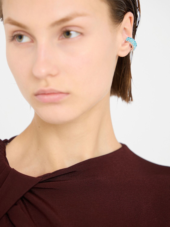 Magda Butrym: Set of 2 crystal baguette ear cuffs - women_1 | Luisa Via Roma