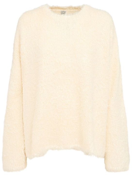 Toteme: Boxy silk knit sweater - women_0 | Luisa Via Roma