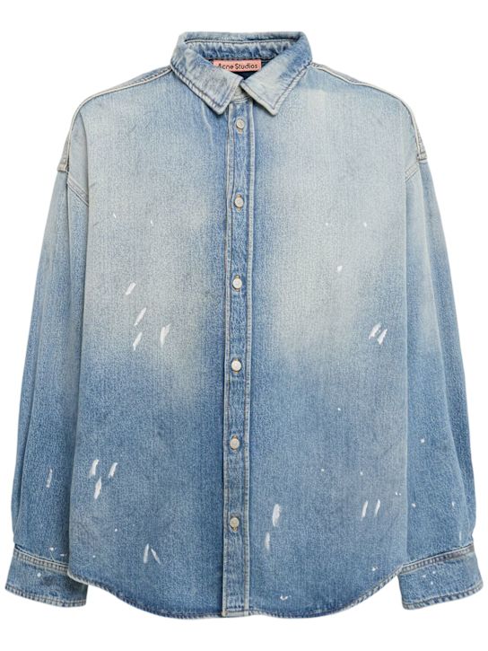 Acne Studios: Setar Trafalgar unisex shirt - Light Blue - men_0 | Luisa Via Roma