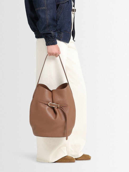 Liffner: Large Belted Bucket grain tote bag - women_1 | Luisa Via Roma