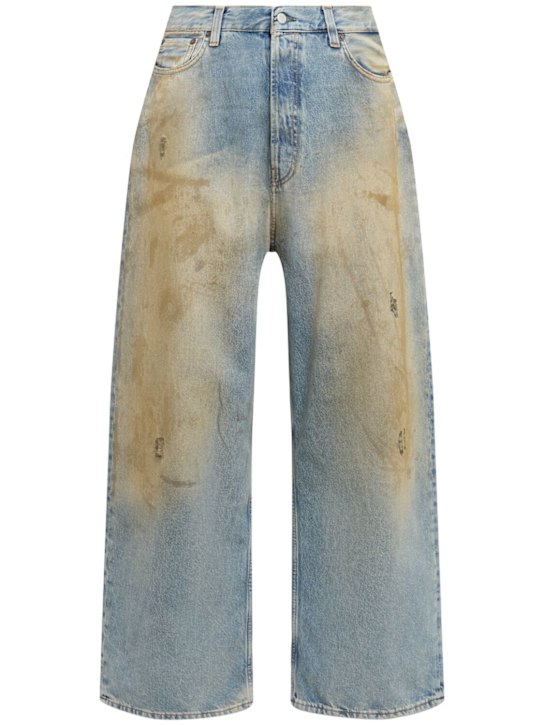 Acne Studios: 2023 Penicillin low waist baggy jeans - Blue - men_0 | Luisa Via Roma